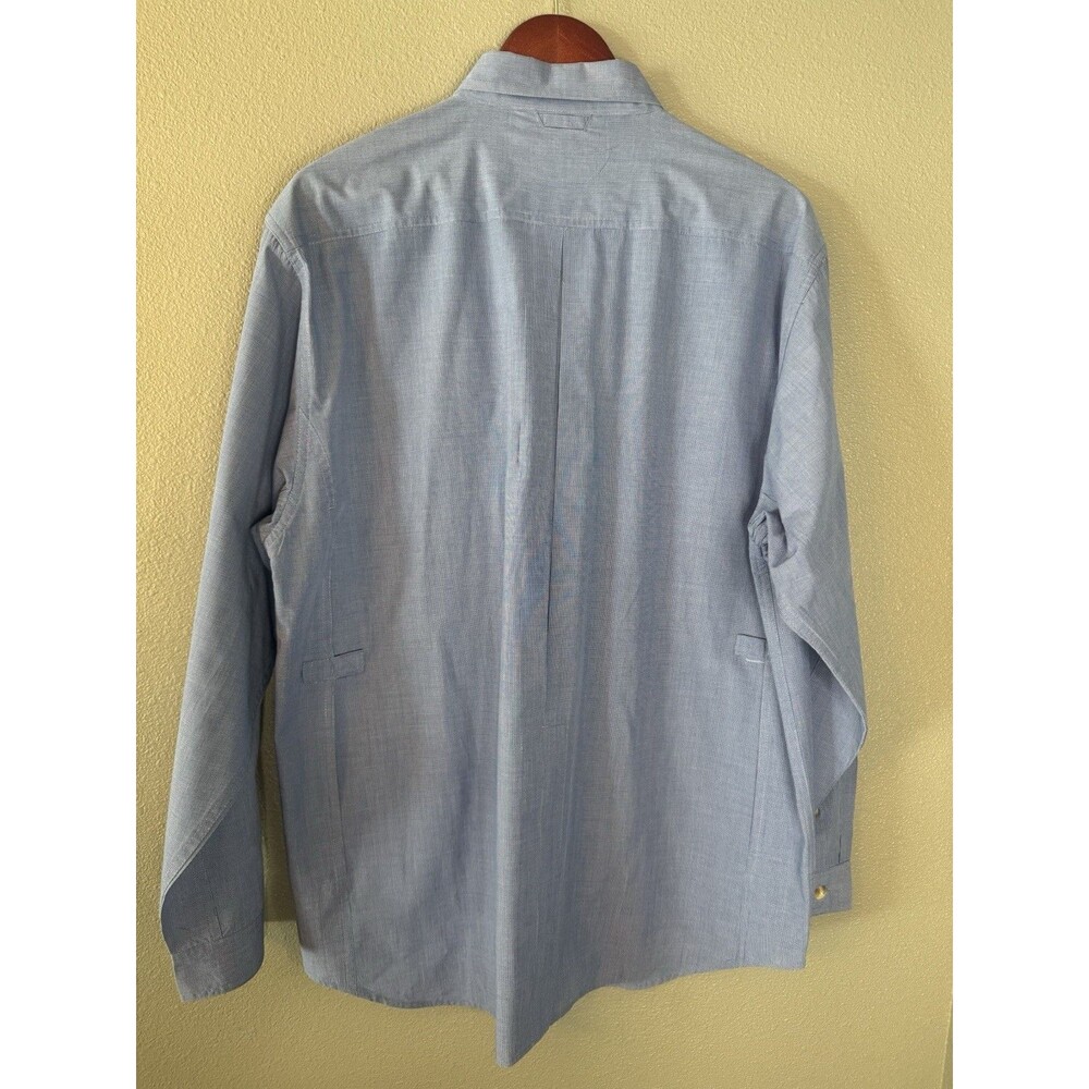 ExOfficio Insect Shield Fishing Hiking Shirt Men’s Large Blue Vented Travel - Picture 2 of 15